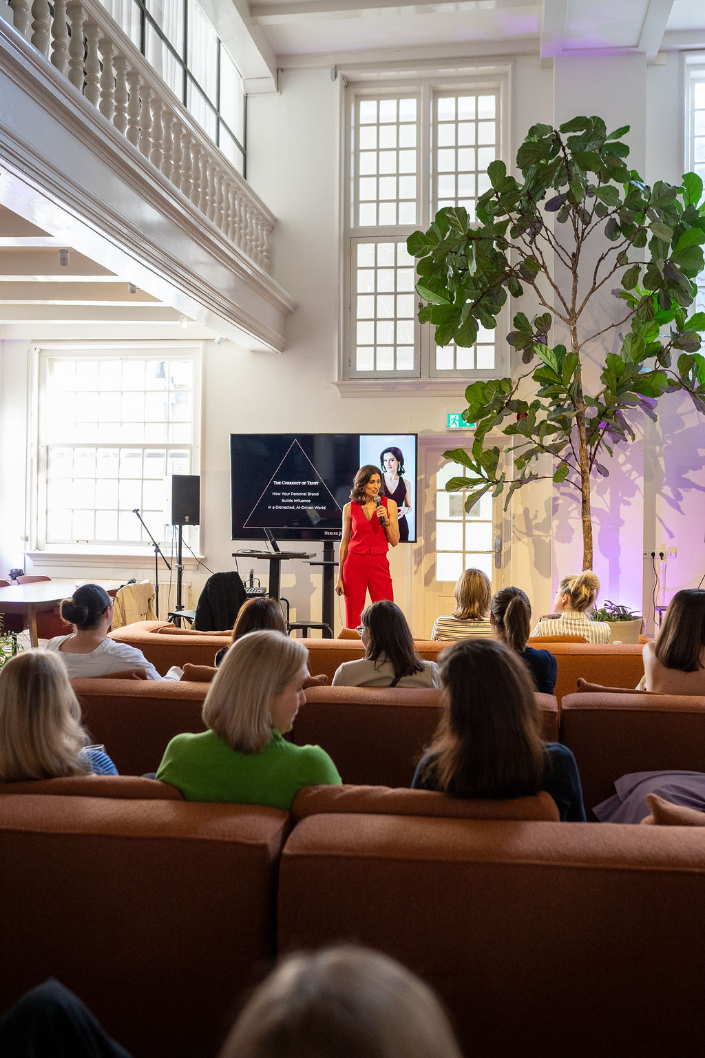 Nerine on stage at a Keynote event